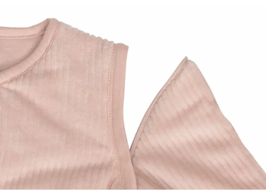 Slaapzak met afritsbare mouw 70cm Rib wild Rose