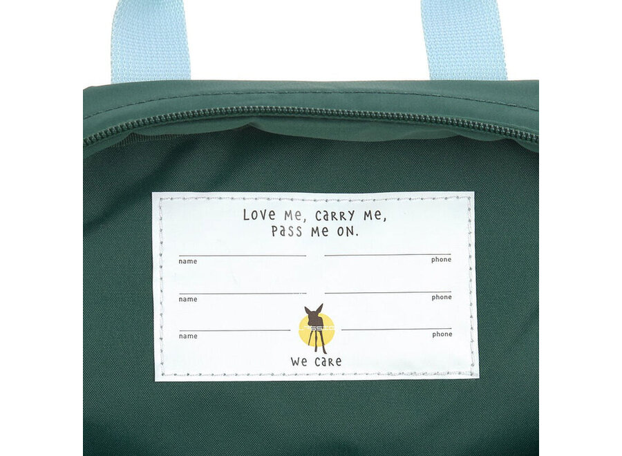 Mini Square Backpack Little Gang - Lemon Dark Green