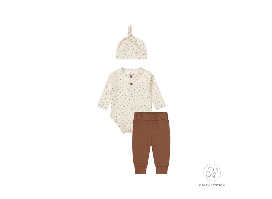 Unisex setje, Longsleeve + broekje en mutsje