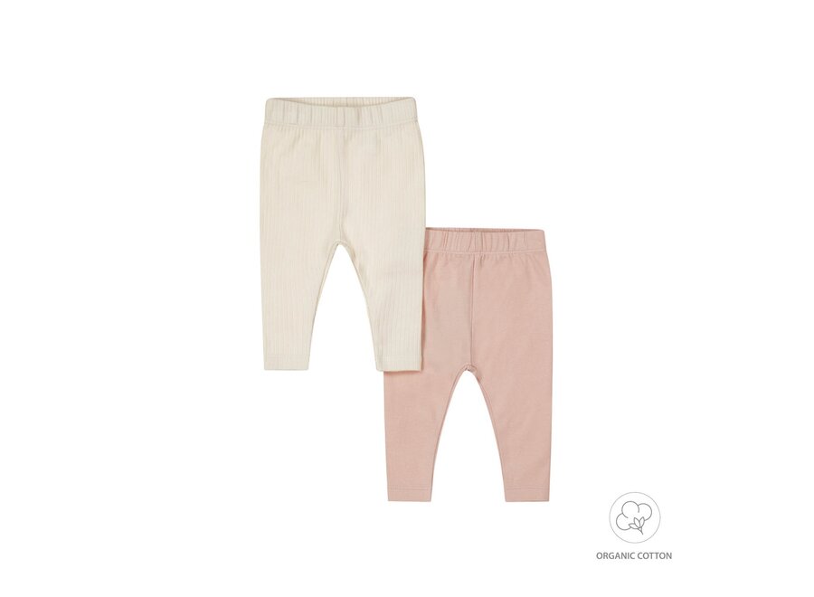 Meisjes 2-pack leggings organic cotton