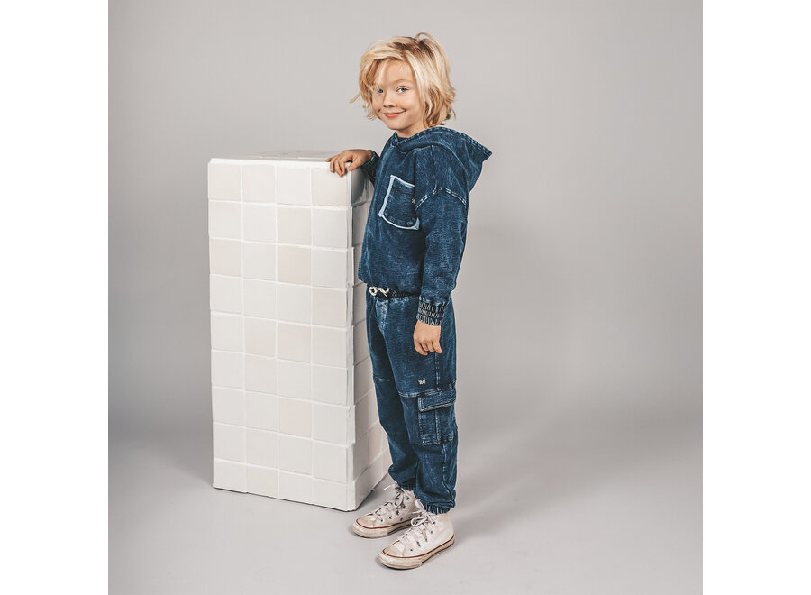Jongens Cargo Jogger Knitted Denim