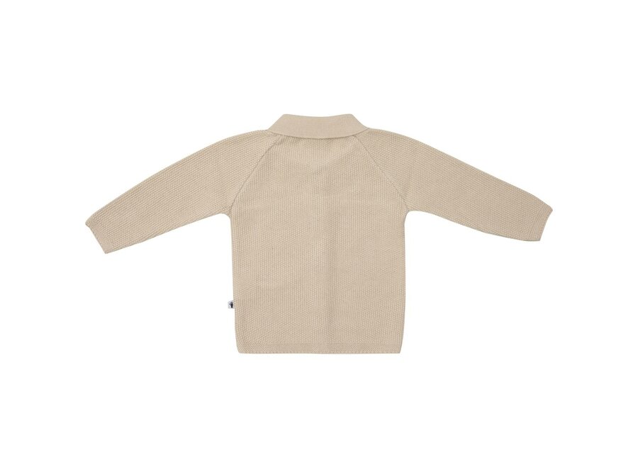 Cardigan Polo Knit, Peyote