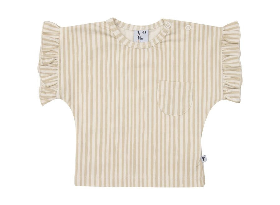 T-shirt Ruffle, Vertical Stripe