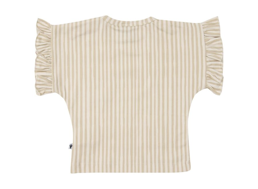 T-shirt Ruffle, Vertical Stripe