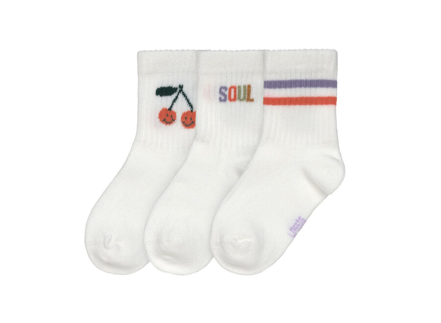 Tennis socks 3pcs - Cherry