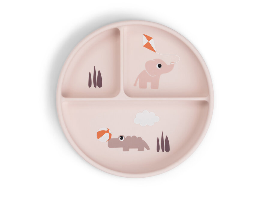 Stick&Stay Compartment Plate Playground Powder