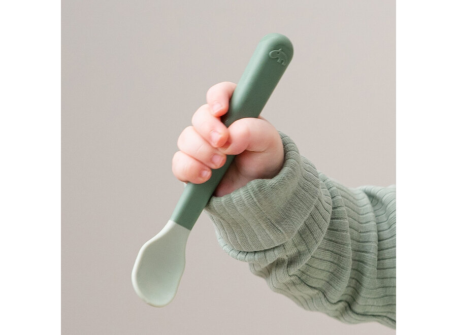 Foodie easy-grip baby spoon 3-pack, Green