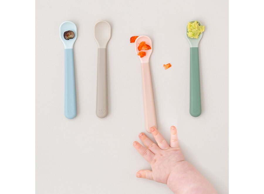 Foodie easy-grip baby spoon 3-pack, Green