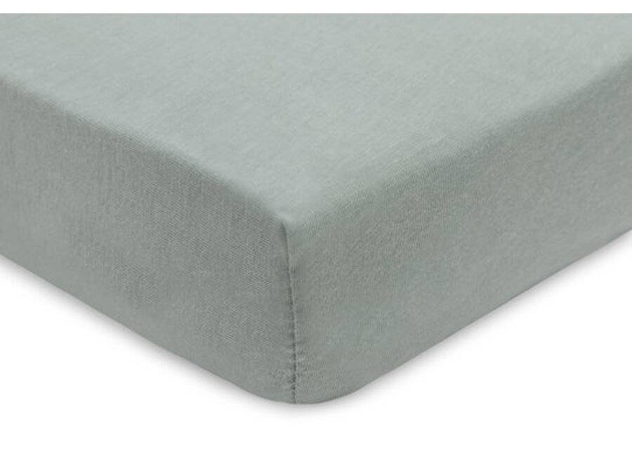 Hoeslaken Jersey 40/50x80/90cm Sea Green/Biscuit