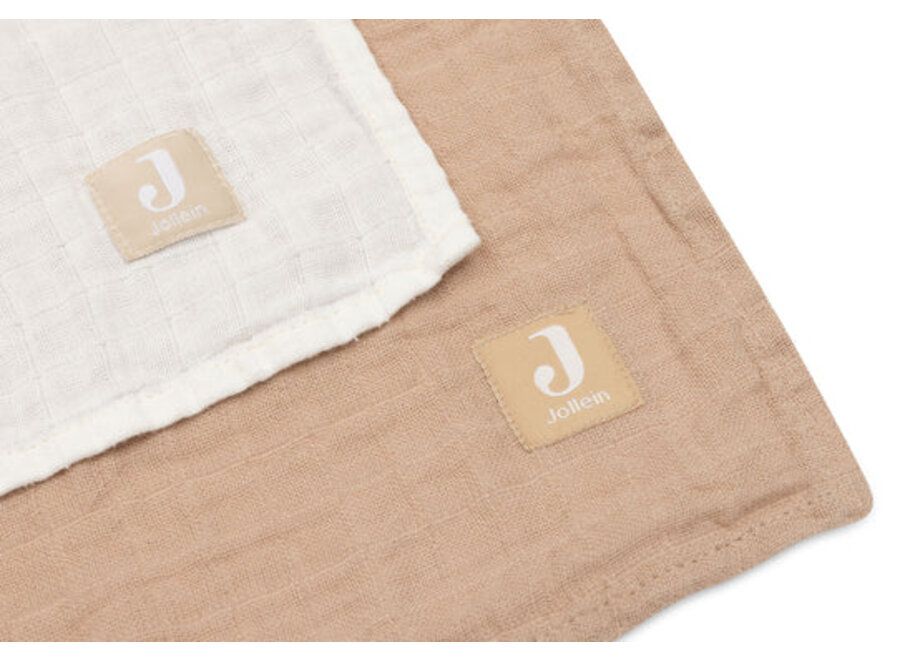 Hydrofiele doek 115x115cm Biscuit/ivory (2pack)