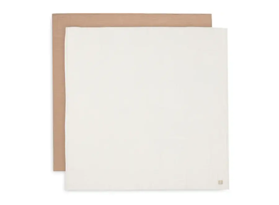 Hydrofiele doek 115x115cm Biscuit/ivory (2pack)