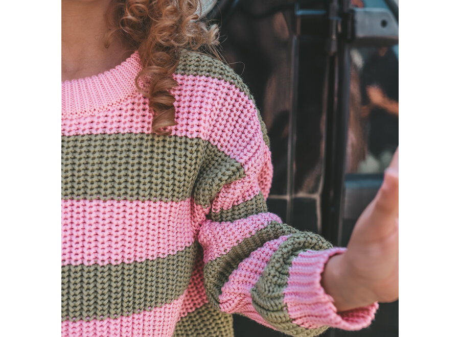 Meisjes Chunky Sweater - Stripe Knit