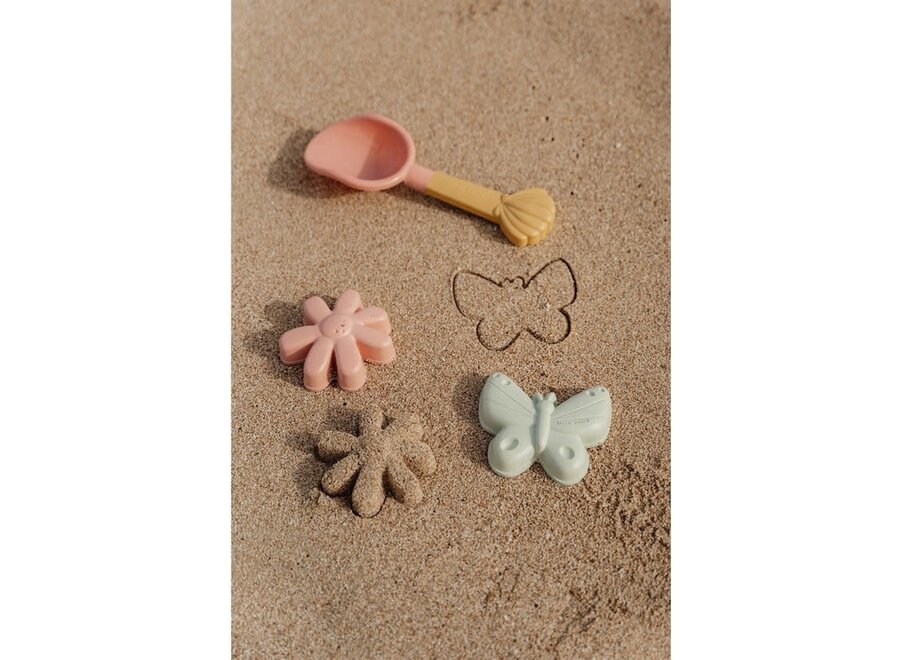 Strandsetje Schepje en Zandvormen Flowers & Butterflies