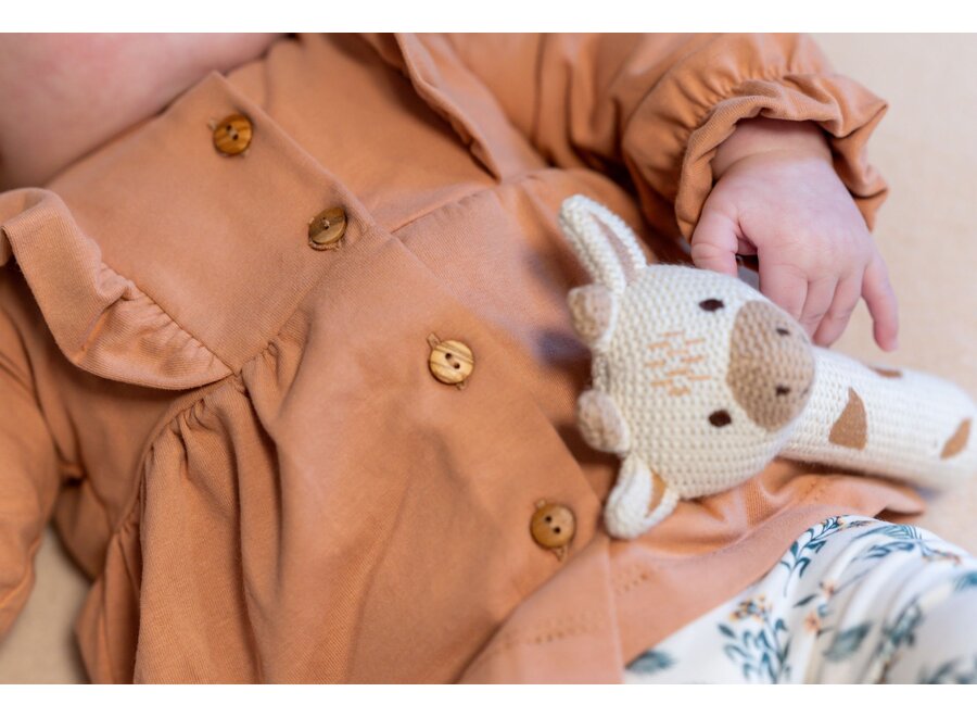 Cardigan Ruffle, Toasted Nut