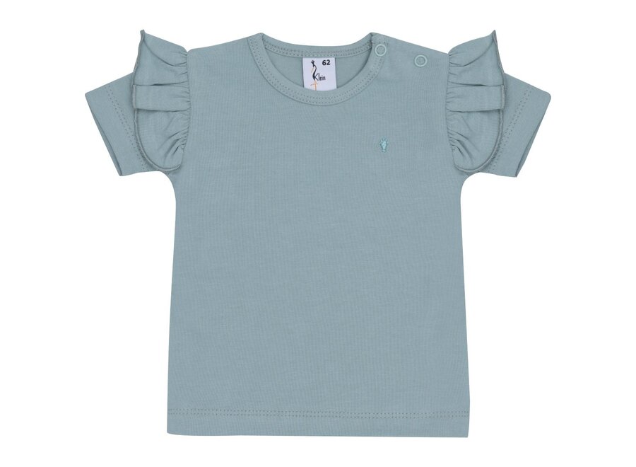 T-shirt Ruffle, Trellis bllue