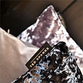 TED SPARKS - Cushion - Pure Velvet - Warm Grey - 45 x 45