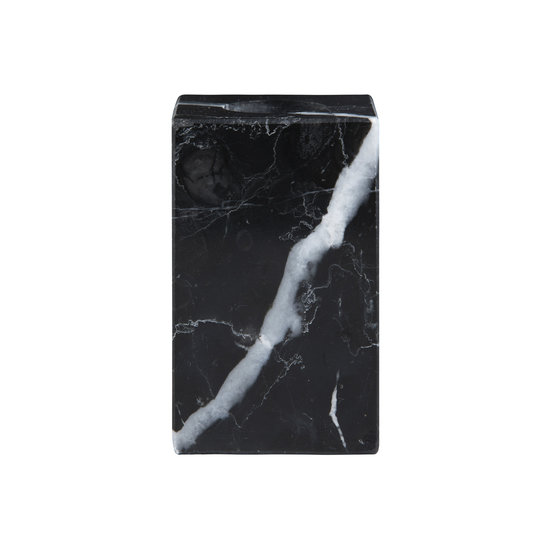 Marble Dinner Candle Holder - Medium Black