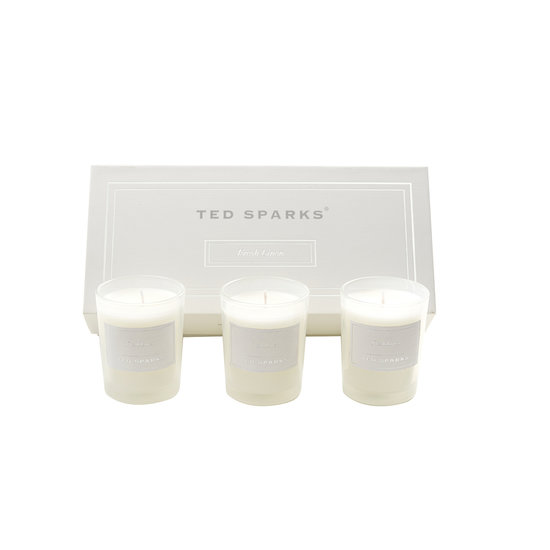 TED SPARKS - Mini Candle Gift Set - Fresh Linen