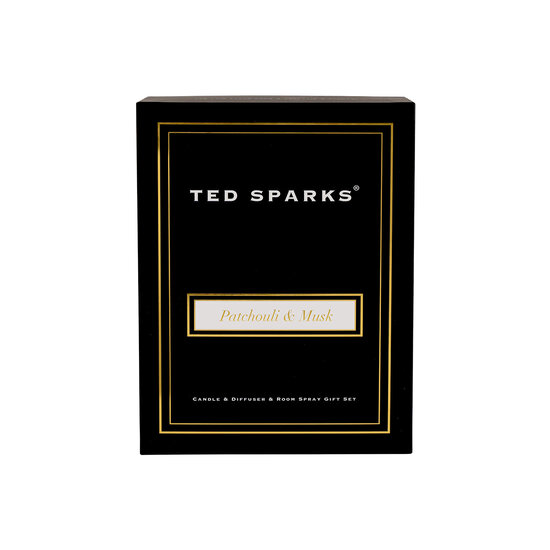TED SPARKS - Candle, Diffuser & Room Spray Gift Set - Patchouli & Musk