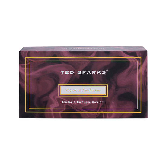 TED SPARKS Candle & Diffuser Gift Set - Cypress & Cardamom