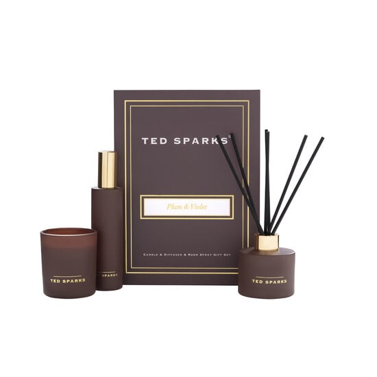 TED SPARKS - Candle, Diffuser & Room Spray Gift Set - Plum & Violet