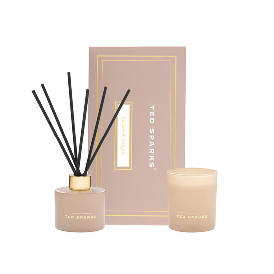 TED SPARKS - Candle & Diffuser Gift Set - Lychee & Ginger