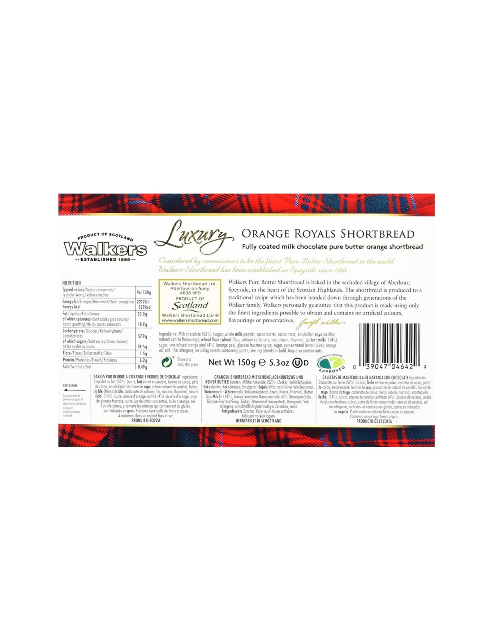 Walkers ORANGE ROYAL SHORTBREAD