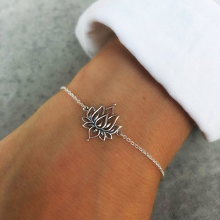 Armband white lotus - 925 zilver