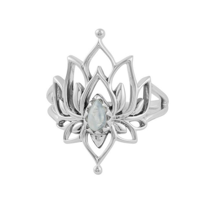 White Lotus ring - maansteen