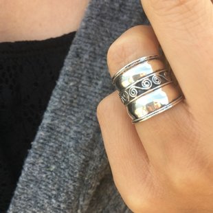 Bali ring Swirly - 925 zilver