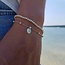 Ball chain initial armband - 925 zilver