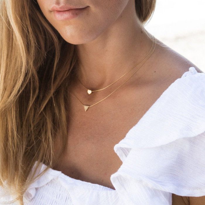 Heart necklace - goldfilled