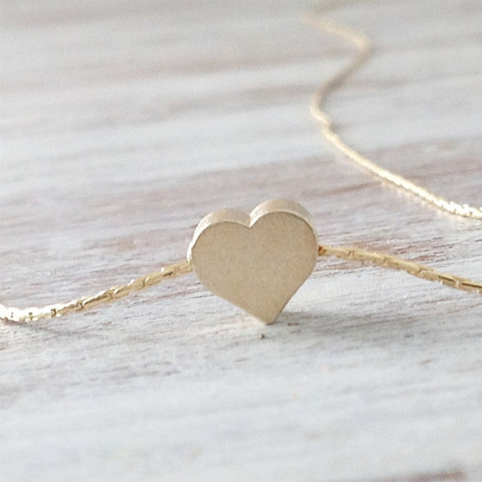 Heart necklace - goldfilled