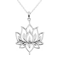 White lotus necklace - 925 zilver