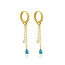 Blue Diamond earrings - goldplated