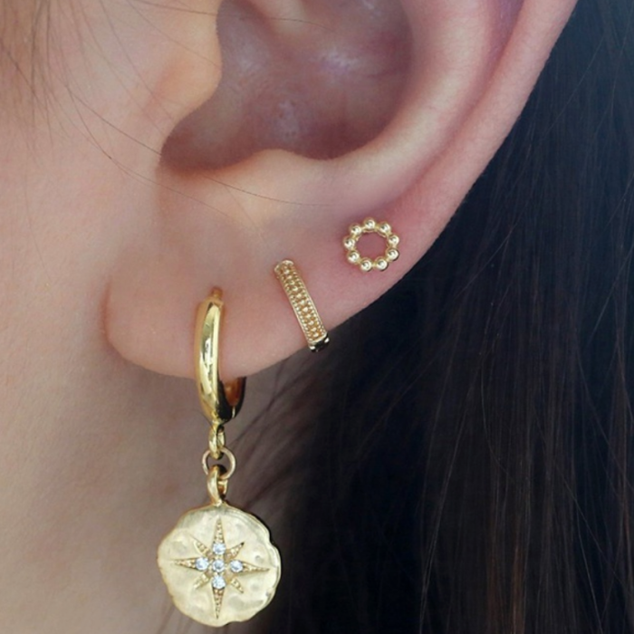 Hugging hoops Aliah 9mm - goldplated