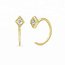 Hugging oorringen Diamond - goldplated