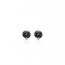 Solitaire black quartz studs 925 zilver