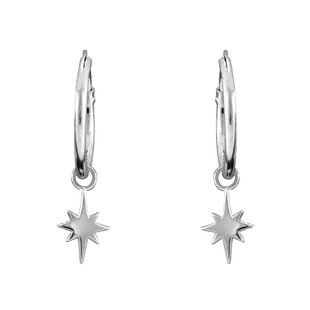 Starburst hoops - 925 zilver