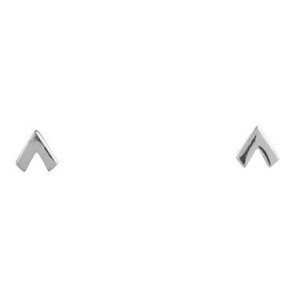 Mini Chevron oorknopjes - 925 zilver