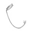 Earcuff Sparkly with chain - 925 zilver