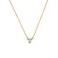 Trio zirkonia ketting - goldplated
