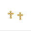 Cross dot oorknopjes - goldplated