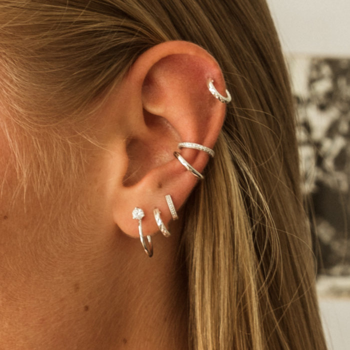 Hugging hoops Aliah 9mm- 925 zilver