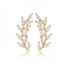 Sparkly leaf earclimbers - goldplated