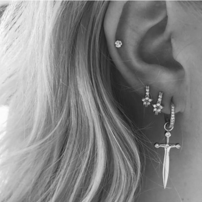 Tiny Tragus piercing - zilver My Style