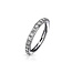 Pave CZ piercing - zilver