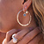 Big hammered earhoops - 925 zilver