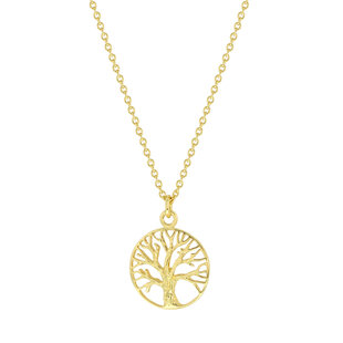 Ketting Family tree of life - goldplated