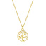 Ketting Family tree of life - goldplated
